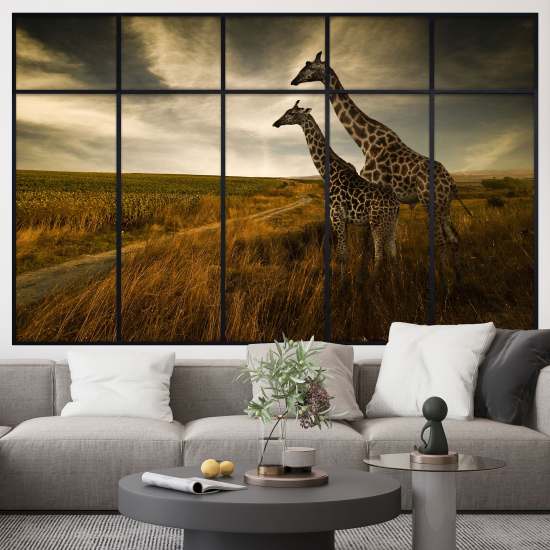 Vinilo Adhesivo Decorativo trampantojo 3D - Jirafas