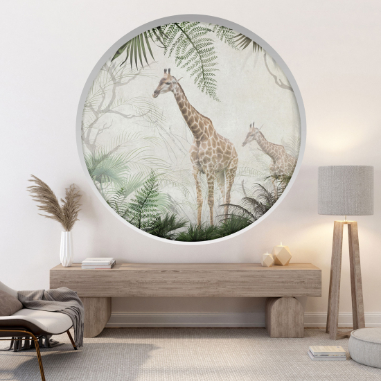 Vinilo Adhesivo Decorativo trampantojo 3D - Jirafas