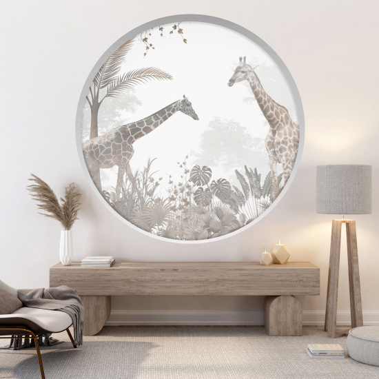 Vinilo Adhesivo Decorativo trampantojo 3D - Jirafas