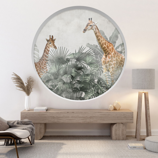 Vinilo Adhesivo Decorativo trampantojo 3D - Jirafas