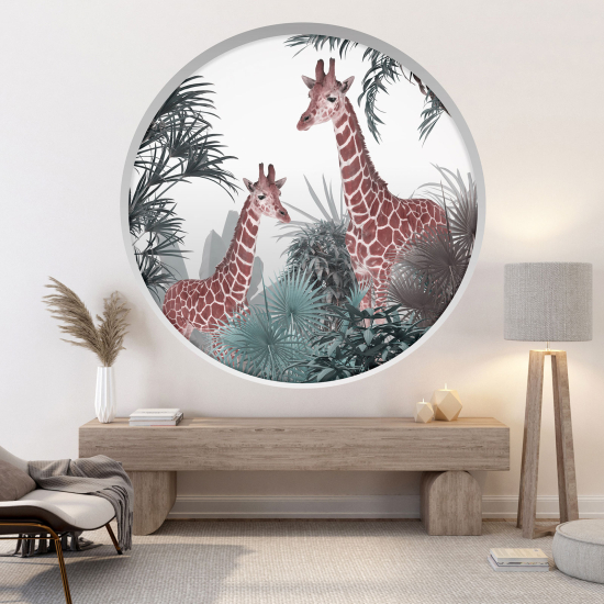 Vinilo Adhesivo Decorativo trampantojo 3D - Jirafas