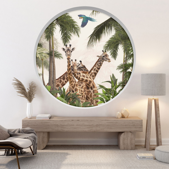 Vinilo Adhesivo Decorativo trampantojo 3D - Jirafas