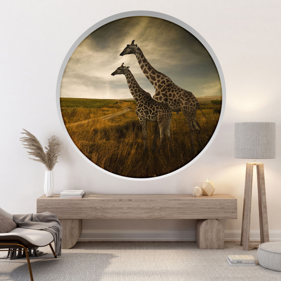 Vinilo Adhesivo Decorativo trampantojo 3D - Jirafas