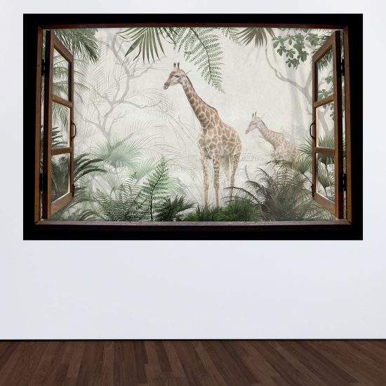 Vinilo Adhesivo Decorativo trampantojo 3D - Jirafas