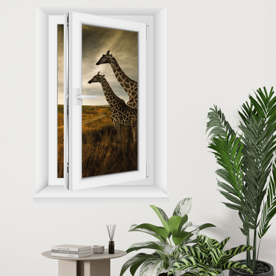 Vinilo Adhesivo Decorativo trampantojo 3D - Jirafas