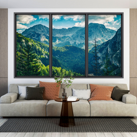 Vinilo Adhesivo Decorativo trampantojo 3D - Montañas