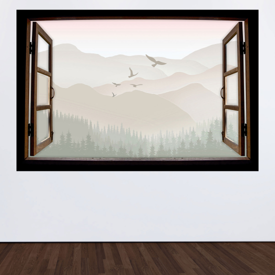Vinilo Adhesivo Decorativo trampantojo 3D - Montañas