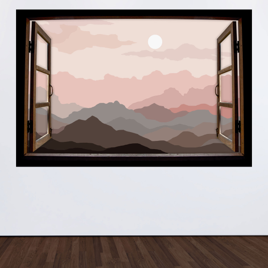 Vinilo Adhesivo Decorativo trampantojo 3D - Montañas