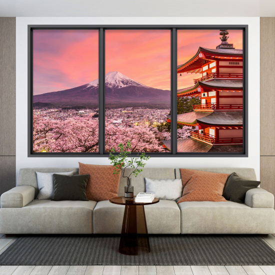 Vinilo Adhesivo Decorativo trampantojo 3D - Monte Fuji Japón