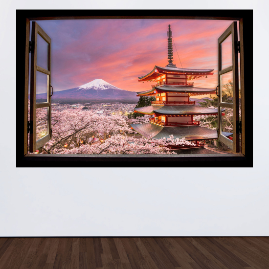 Vinilo Adhesivo Decorativo trampantojo 3D - Monte Fuji Japón
