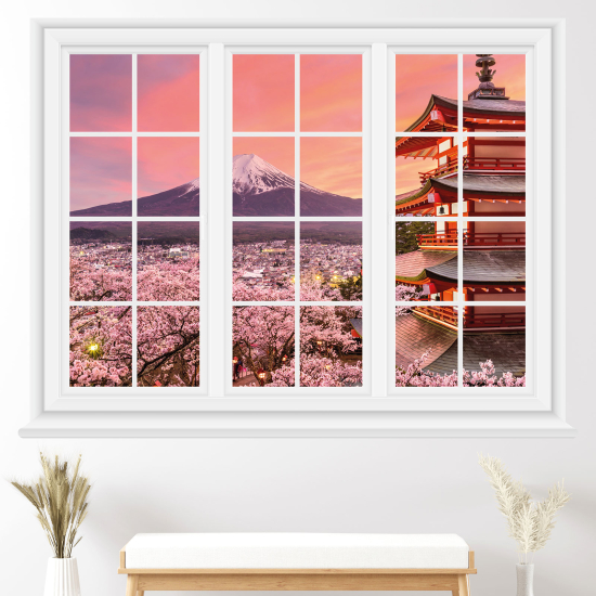 Vinilo Adhesivo Decorativo trampantojo 3D - Monte Fuji Japón
