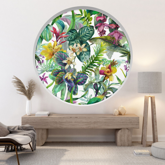 Vinilo Adhesivo Decorativo trampantojo 3D - Motivo tropical