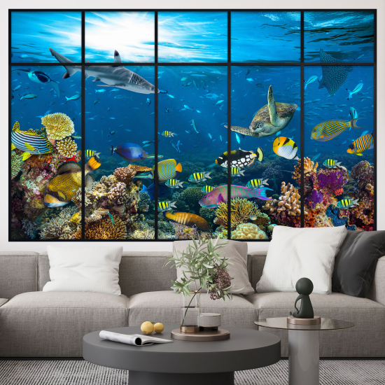 Vinilo Adhesivo Decorativo trampantojo 3D - Océano
