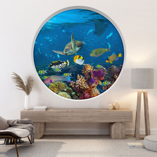 Vinilo Adhesivo Decorativo trampantojo 3D - Océano