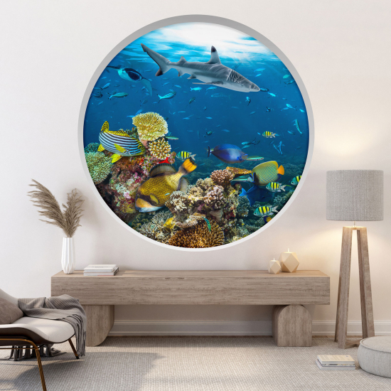 Vinilo Adhesivo Decorativo trampantojo 3D - Océano