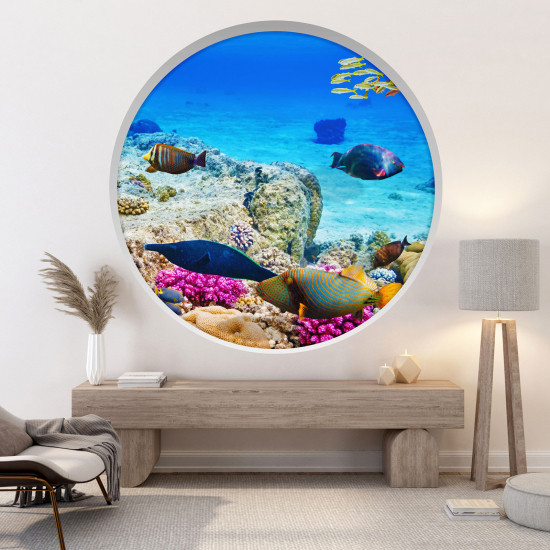 Vinilo Adhesivo Decorativo trampantojo 3D - Océano