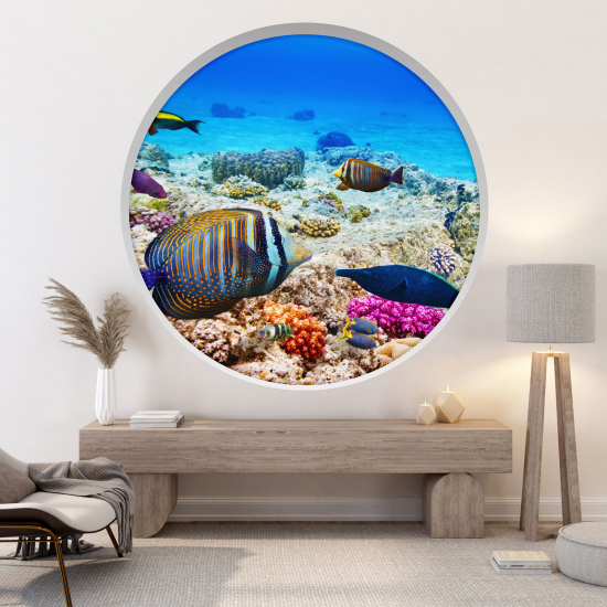 Vinilo Adhesivo Decorativo trampantojo 3D - Océano