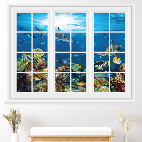 Vinilo Adhesivo Decorativo trampantojo 3D - Océano