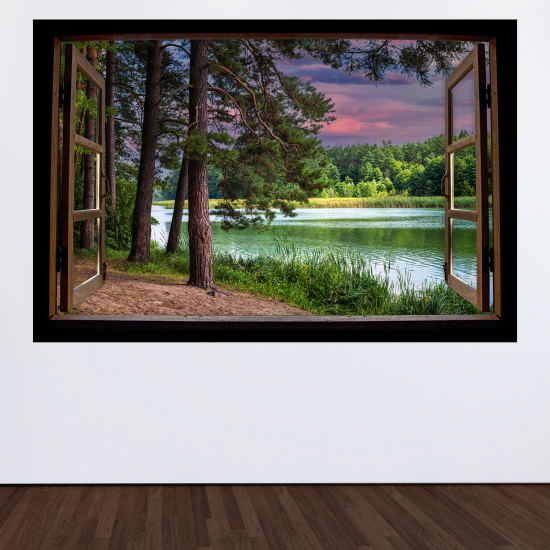 Vinilo Adhesivo Decorativo trampantojo 3D - Orilla del lago