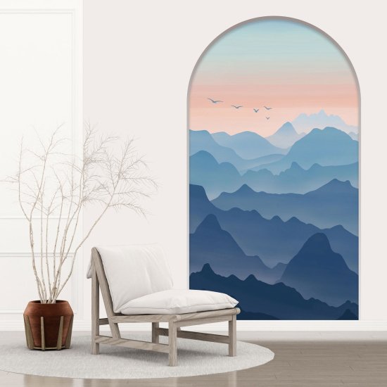 Vinilo Adhesivo Decorativo trampantojo 3D - Paisaje Abstracto