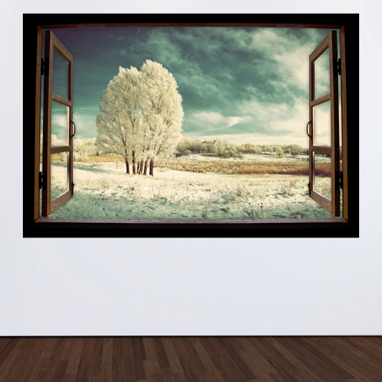 Vinilo Adhesivo Decorativo trampantojo 3D - Paisaje Invierno