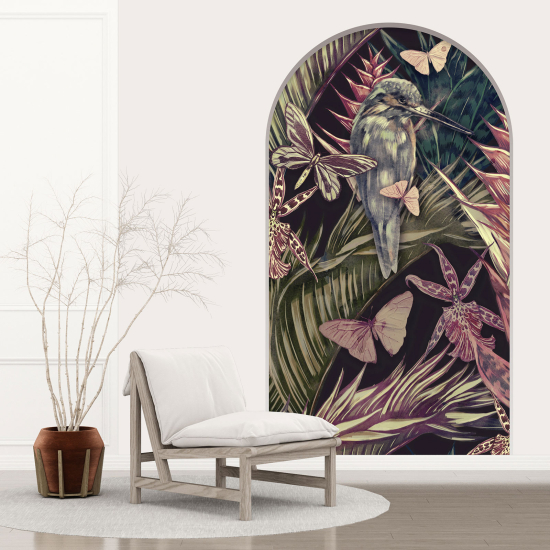 Vinilo Adhesivo Decorativo trampantojo 3D - Pájaro Mariposas
