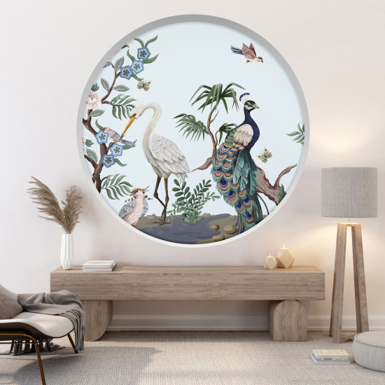 Vinilo Adhesivo Decorativo trampantojo 3D - Pájaros