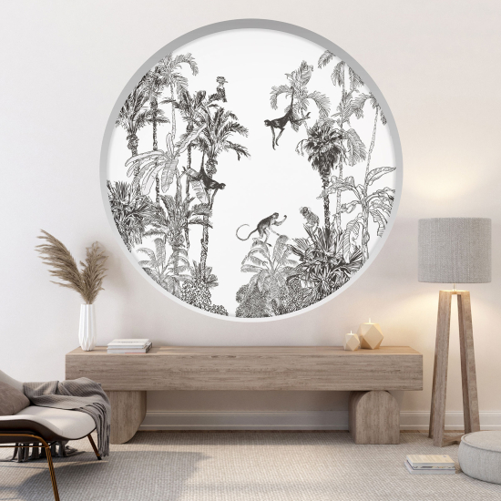 Vinilo Adhesivo Decorativo trampantojo 3D - Palmeras mono