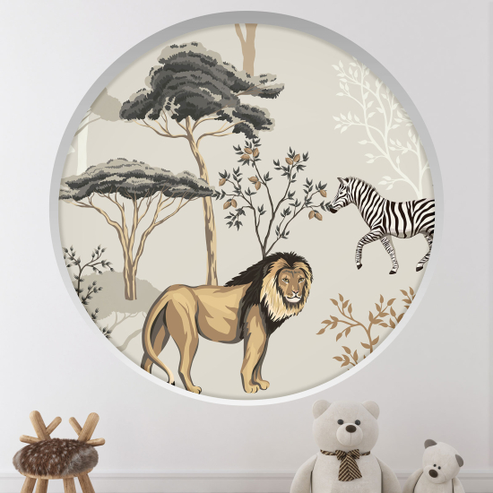Vinilo Adhesivo Decorativo trampantojo 3D para niños - Infantil - Animales