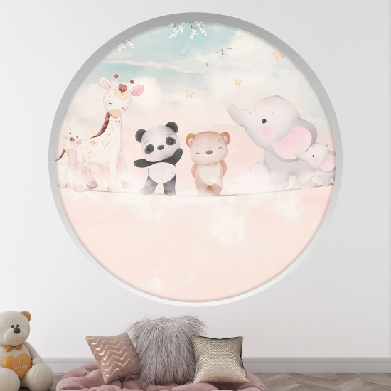 Vinilo Adhesivo Decorativo trampantojo 3D para niños - Infantil - Animales