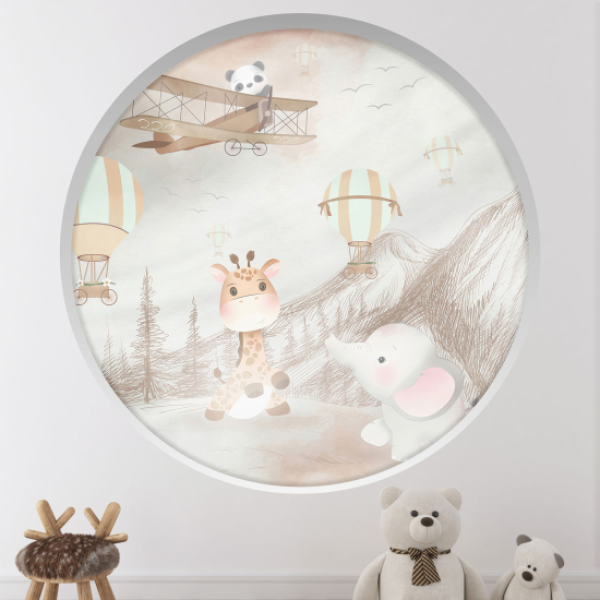 Vinilo Adhesivo Decorativo trampantojo 3D para niños - Infantil - Animales