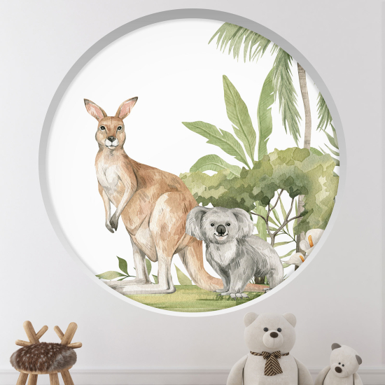 Vinilo Adhesivo Decorativo trampantojo 3D para niños - Infantil - Animales de Australia