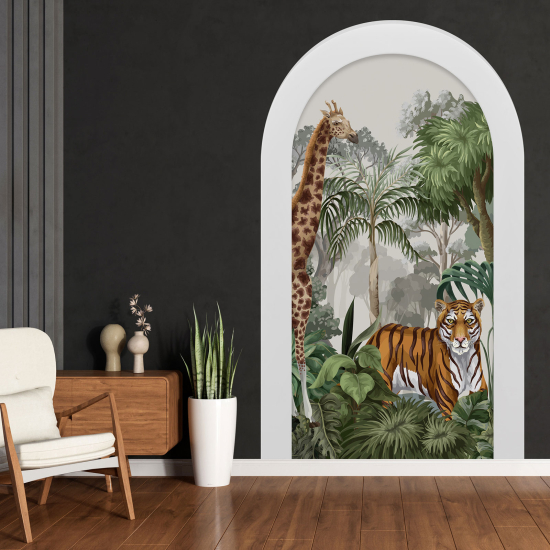 Vinilo Adhesivo Decorativo trampantojo 3D para niños - Infantil - Animales de la jungla