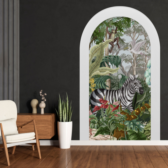 Vinilo Adhesivo Decorativo trampantojo 3D para niños - Infantil - Animales de la jungla