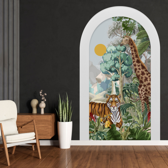 Vinilo Adhesivo Decorativo trampantojo 3D para niños - Infantil - Animales de la jungla