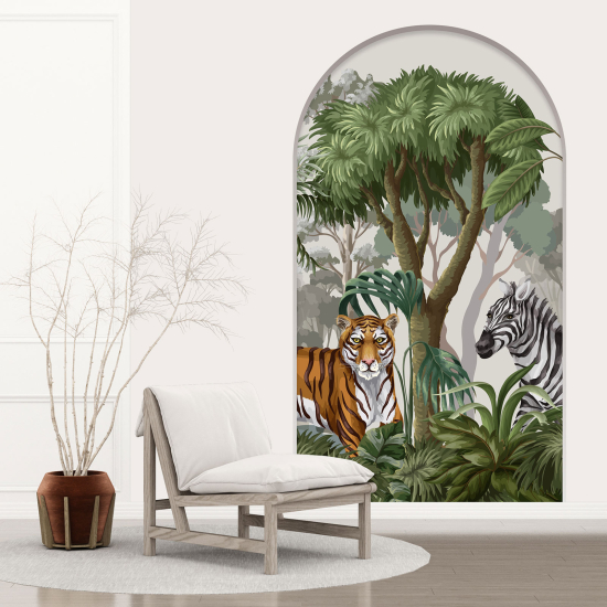 Vinilo Adhesivo Decorativo trampantojo 3D para niños - Infantil - Animales de la jungla