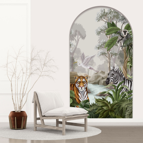 Vinilo Adhesivo Decorativo trampantojo 3D para niños - Infantil - Animales de la jungla
