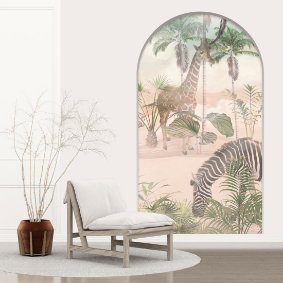 Vinilo Adhesivo Decorativo trampantojo 3D para niños - Infantil - Animales de la jungla