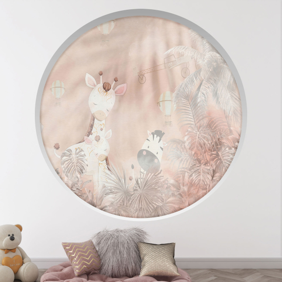 Vinilo Adhesivo Decorativo trampantojo 3D para niños - Infantil - Animales de la jungla