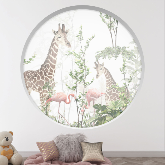 Vinilo Adhesivo Decorativo trampantojo 3D para niños - Infantil - Animales de la jungla