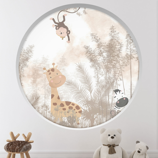 Vinilo Adhesivo Decorativo trampantojo 3D para niños - Infantil - Animales del Bosque