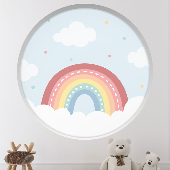 Vinilo Adhesivo Decorativo trampantojo 3D para niños - Infantil - Arcoíris