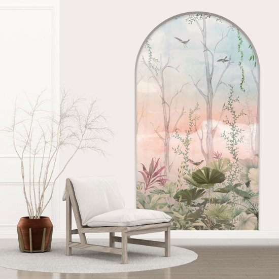 Vinilo Adhesivo Decorativo trampantojo 3D para niños - Infantil - Aves Bosque