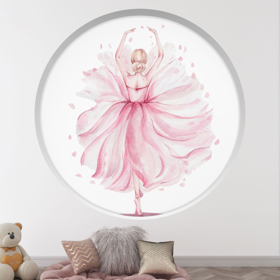 Vinilo Adhesivo Decorativo trampantojo 3D para niños - Infantil - Bailarina
