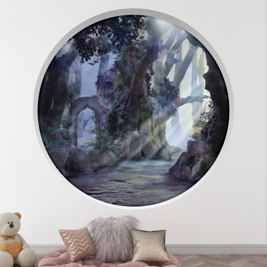 Vinilo Adhesivo Decorativo trampantojo 3D para niños - Infantil - Bosque