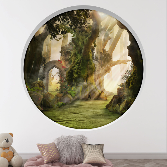 Vinilo Adhesivo Decorativo trampantojo 3D para niños - Infantil - Bosque