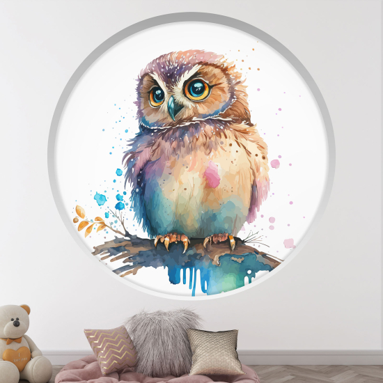 Vinilo Adhesivo Decorativo trampantojo 3D para niños - Infantil - Búho