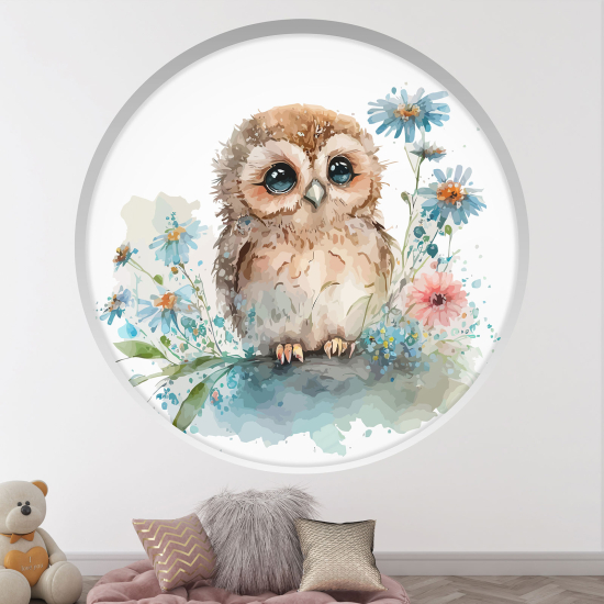 Vinilo Adhesivo Decorativo trampantojo 3D para niños - Infantil - Búho