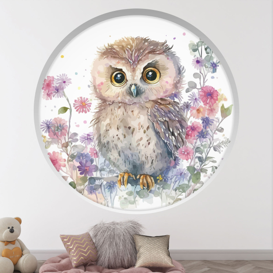 Vinilo Adhesivo Decorativo trampantojo 3D para niños - Infantil - Búho
