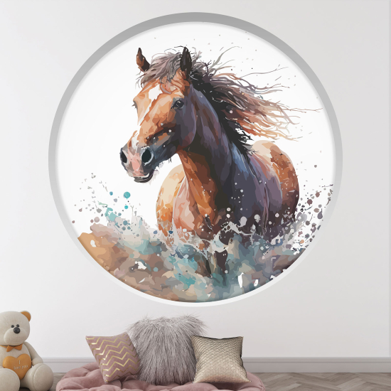Vinilo Adhesivo Decorativo trampantojo 3D para niños - Infantil - Caballo